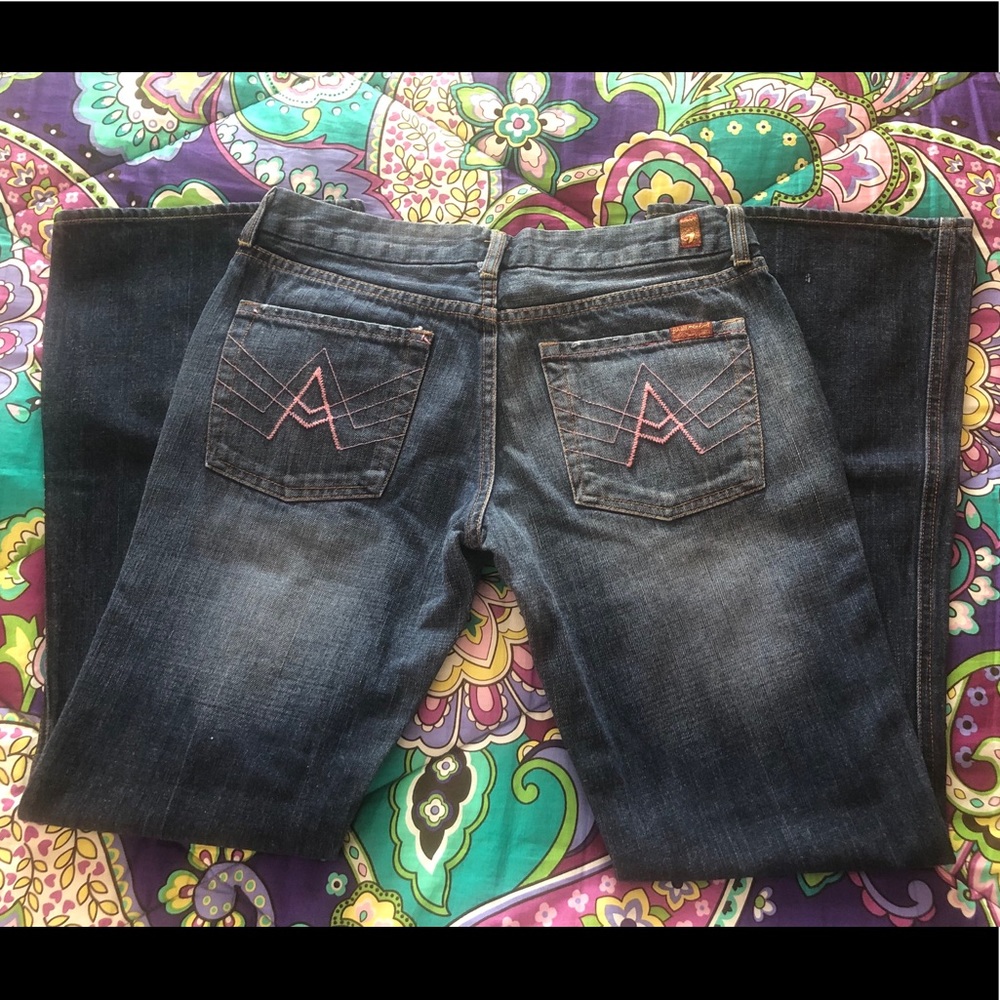 7 For All Mankind Pink A-Pocket Jeans